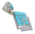 Opal Turquoise And Silver Pendant YX76576